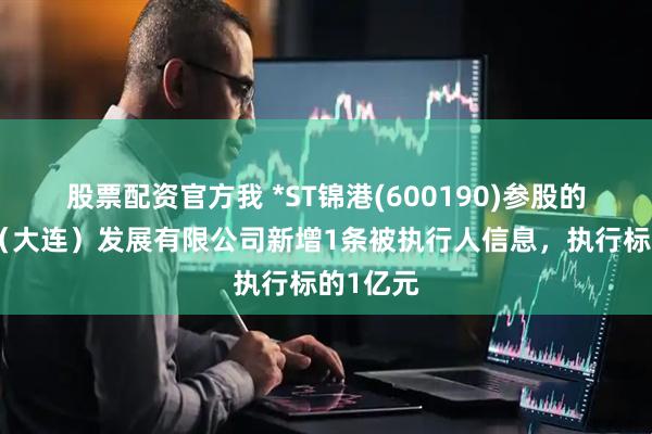 股票配资官方我 *ST锦港(600190)参股的锦国投（大连）发展有限公司新增1条被执行人信息，执行标的1亿元